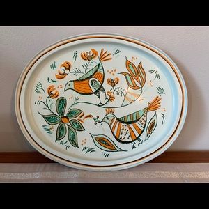 Vintage MCM Tin Serving Platter